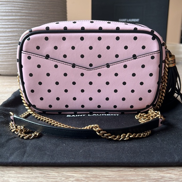Saint Laurent Mini Lou Polka Dot Print Leather Camera Crossbody Bag - Picture 4 of 9